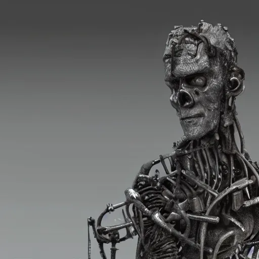 Prompt: a frankenstein monster made out of machine parts, 8 k, shallow depth of field, 8 k, ultra high detail, concept art, w 1 0 2 4