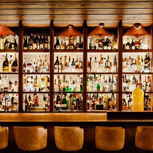 Prompt: detailed 6 0 0 mm real photography of an intricate cute elegant bar in los angles style