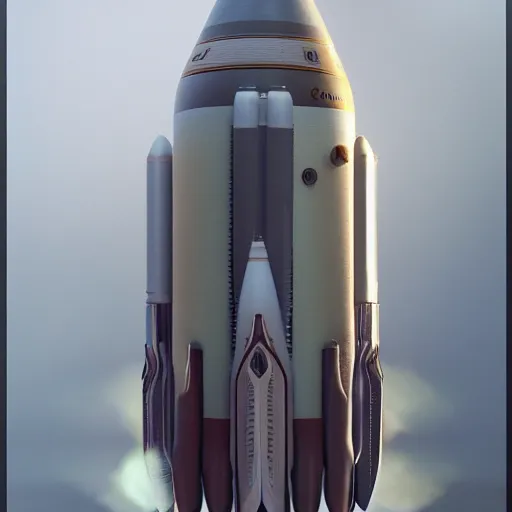 Image similar to hyperrealistic of cosmic rocket lunch, stunning 8 k octane comprehensive 3 d render, inspired by istvan sandorfi & greg rutkowski & unreal engine, perfect symmetry, dim volumetric cinematic lighting, extremely hyper - detailed, incredibly real lifelike attributes & flesh texture, intricate, masterpiece, artstation, stunning, 8 5 mm f 1. 4