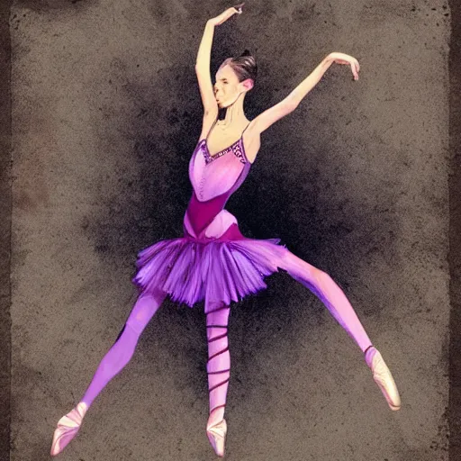 Prompt: prima ballerina, digital art, post apocalyptic, fantasy, calligraphy