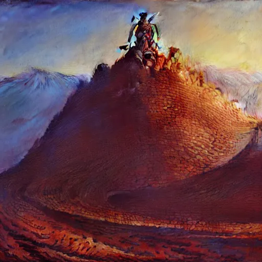 Image similar to tengri, painting by jean giraud, greg rutkowski