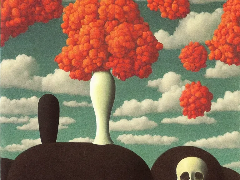 Image similar to life and death, painting by rene magritte, high detail, high resolution