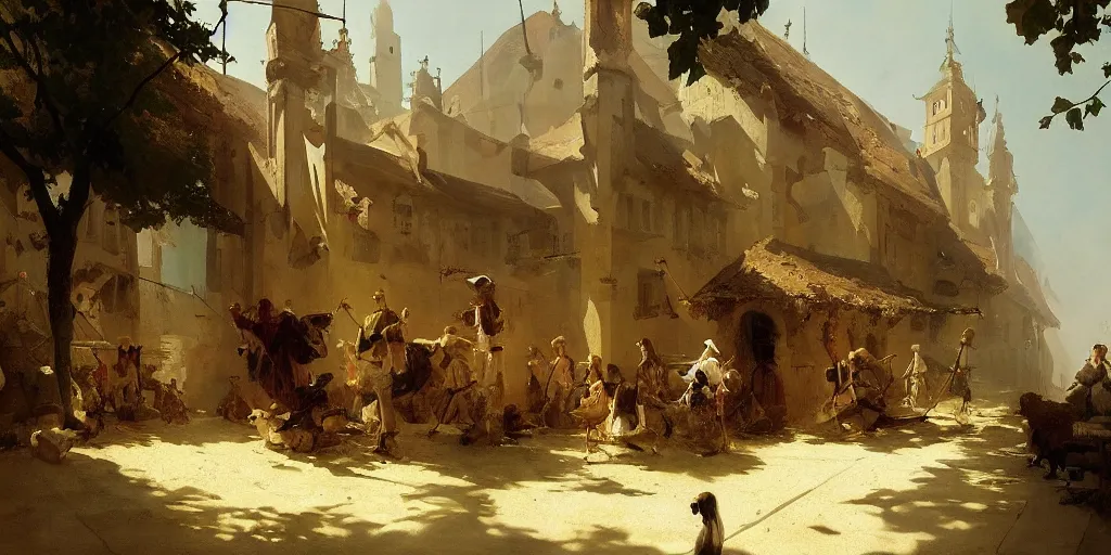 Image similar to gorgeous Carl Spitzweg painting, artstation