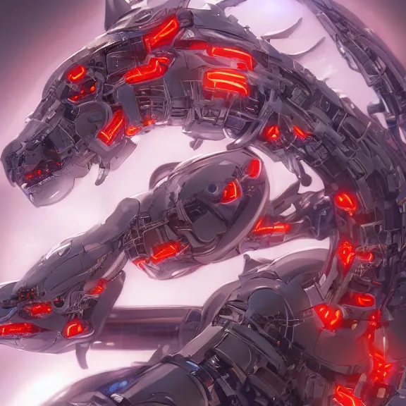 Image similar to detailed shot of getting swallowed by a hot anthropomorphic robot mecha female dragon, surrounded by her esophagus walls, camera inside her pulsing glowing gullet, food pov, prey pov, micro pov, vore, digital art, furry art, high quality, 8k 3D realistic, macro art, micro art, Furaffinity, Deviantart, Eka's Portal, G6