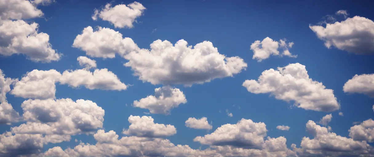 Prompt: realistic soft clouds in the blue sky, hyperrealistic, photograph, 35mm, sharp focus