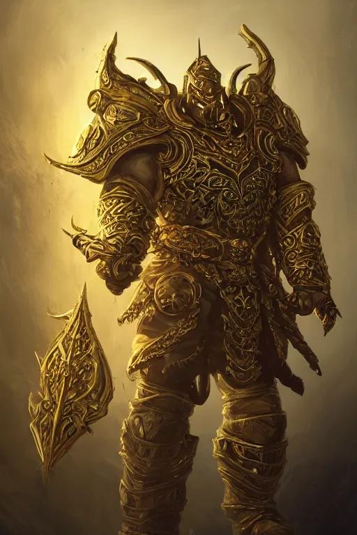 Prompt: dynamic photography portrait of a dungeons and dragons level's boss , intricate ornate armor, subject in the middle of the frame, rule of thirds, golden ratio, elegant, digital painting, octane 4k render, zbrush, hyperrealistic, artstation, concept art, smooth, sharp focus, illustration from Warcraft by Ruan Jia and Mandy Jurgens and Artgerm and William-Adolphe Bouguerea