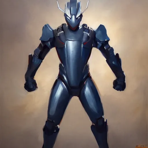 Image similar to greg manchess portrait painting of armored spiderman ultraman grey fox from metal gear cyborg japanese - american hybrid as overwatch character, medium shot, asymmetrical, profile picture, organic painting, sunny day, matte painting, bold shapes, hard edges, street art, trending on artstation, by huang guangjian and ail elvgren and sachin teng