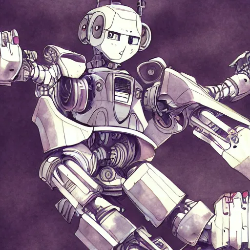 Image similar to a broken robot itself, anime, pencil lines, light watercolour painting, pale sky, beautiful artwork, anime screenshot, tokyo