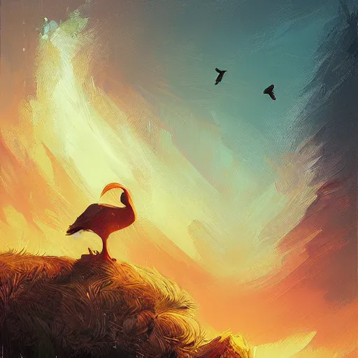 Image similar to a dodo bird, by anato finnstark, by alena aenami, by john harris, by ross tran, by wlop, by andreas rocha