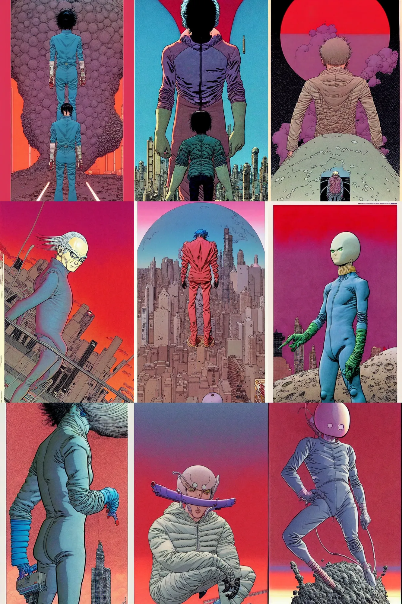 Prompt: ( ( ( ( ( akira cover art. muted colors. ) ) ) ) ) by mœbius!!!!!!!!!!!!!!!!!!!!!!!!!!!