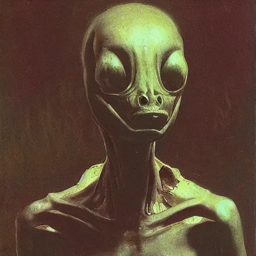 Image similar to alien by ilya repin