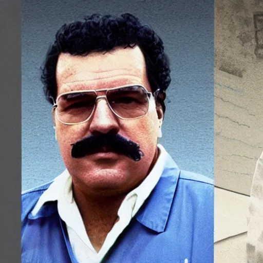 Image similar to Pablo Escobar next to Walter White 4K quality super realistic