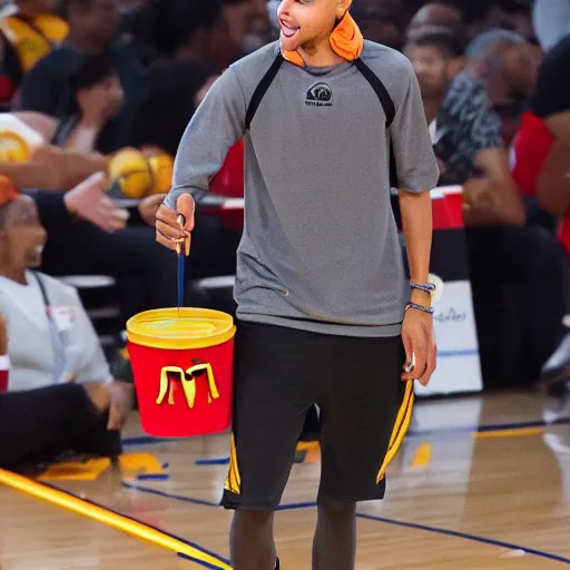 Image similar to stephen curry working for mcdonalds