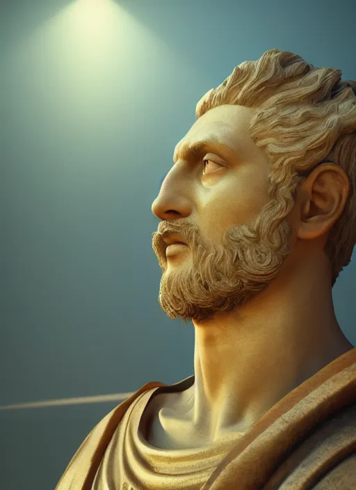 Image similar to roman emperor, mystical colors, rim light, beautiful lighting, 8 k, stunning scene, raytracing, octane render, trending on artstation