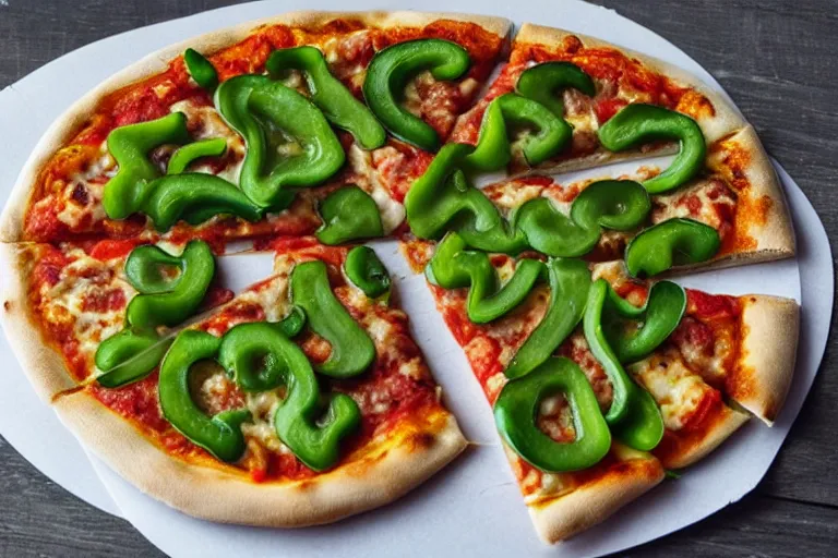 Image similar to green-bell-pepper-pizza