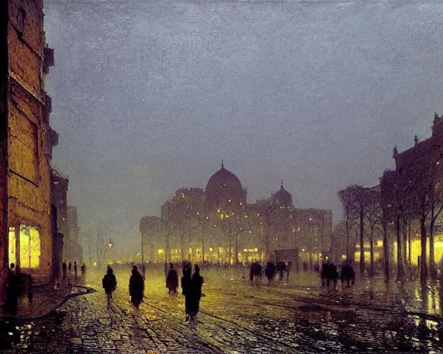 Prompt: Cairo winter by John Atkinson Grimshaw