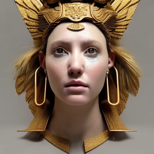 Image similar to hyperrealistic mixed media painting of beautiful goddess Athena, stunning 3d render inspired art by P. Craig Russell and Barry Windsor-Smith, perfect facial symmetry, dim volumetric lighting, 8k octane beautifully detailed render, post-processing, portrait, extremely hyper-detailed, intricate, epic composition, cinematic lighting, masterpiece, trending on artstation, very very detailed, masterpiece, stunning