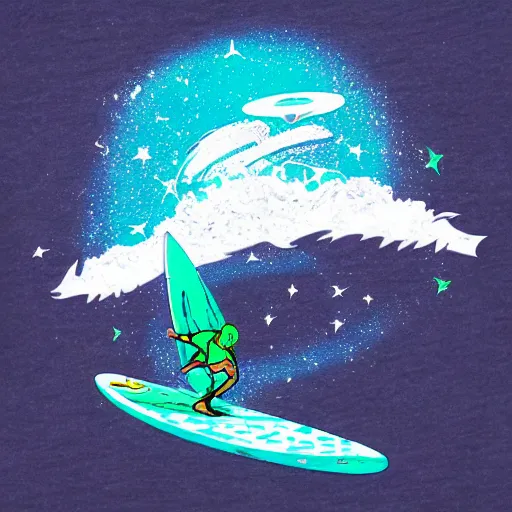 Image similar to space wave surfer