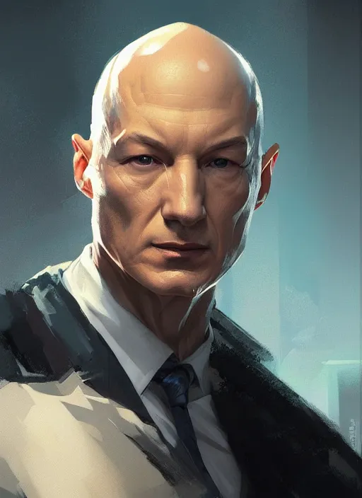 Prompt: very detailed masterpiece painting of professor x from x - men : the animated series ( 1 9 9 2 ), portrait, artstation, concept art by greg rutkowski