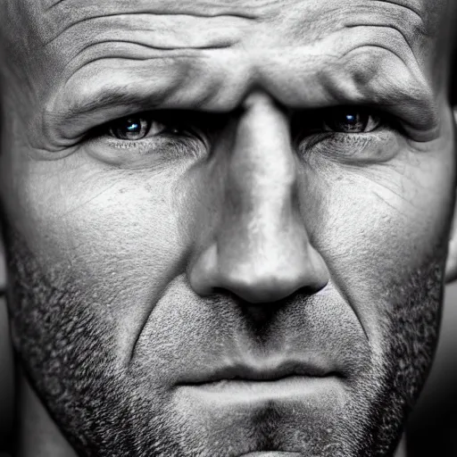 Image similar to Jason Statham Face Portrait, 8K Photography by Steve McCurry