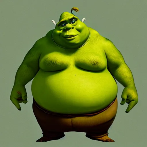 Prompt: fat shrek with a green cap, concept art, digital art, highly detailed