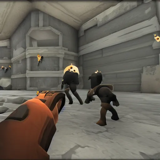 Prompt: pack of wolves in team fortress 2