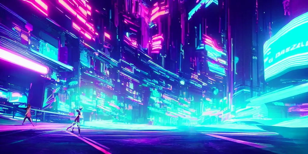 Prompt: beautiful background is surrounded by epic neon glitch effect with music notes digital art dynamic dramatic lighting, soft lighting, imagine fx, artstation, cgsociety, by Bandai Namco artist the style of deduoze,WLOP, artgerm, yasutomo oka, rendered in unreal engine and redshift octane ,instagram, zbrush central, neon vibe landscape
