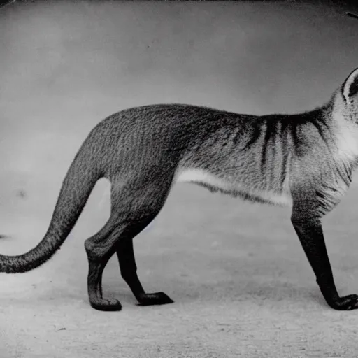 Prompt: Photograph of a Thylacine