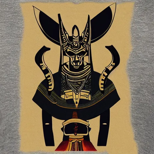 Prompt: samurai anubis