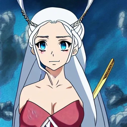 Prompt: daenerys targaryen - anime style