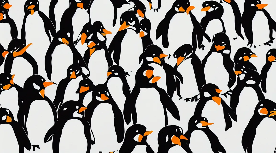 Image similar to Linux Tux penguin wallpaper painted by Rubens