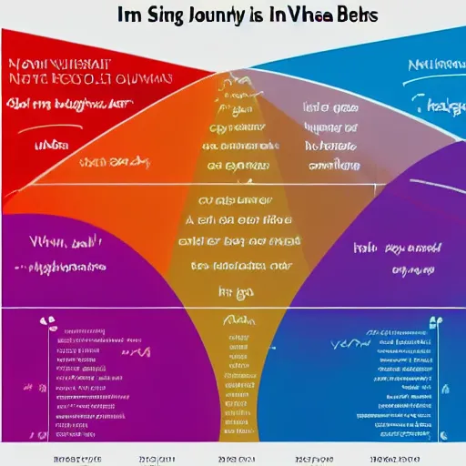 Prompt: chart showing a soul's journey from insignificant to nirvana and back again