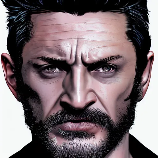 Image similar to tom hardy as wolverine from x - men digital art 4 k detailed super realistic