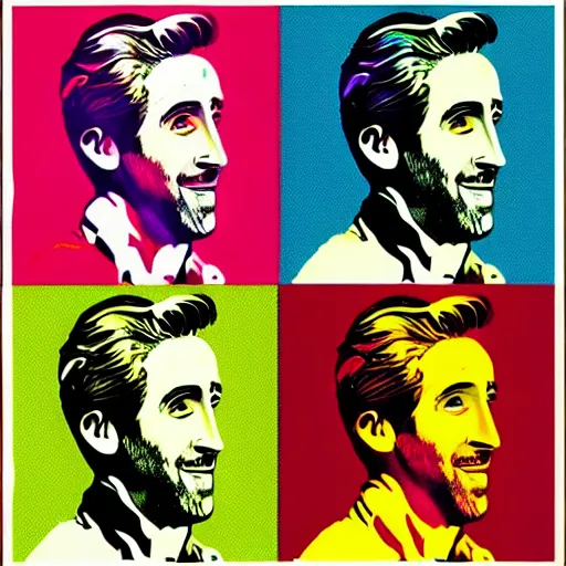 Prompt: pop art by ryan gosling