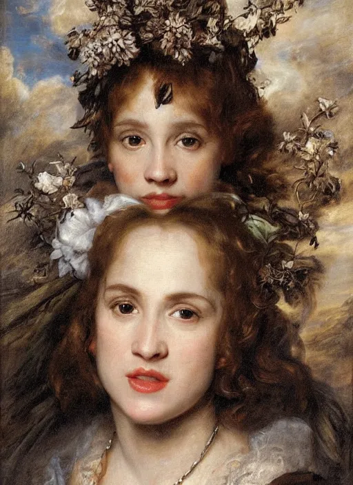 Image similar to , , amy jo johnson ,, Dramatic, Edge, Good, Infused, Backlight, De-Noise, VFX, insanely detailed and intricate, hypermaximalist, facial ,elegant, ornate, hyper realistic, super detailed, by Anthony Van Dyck, by Ivan Shishkin, by John Constable