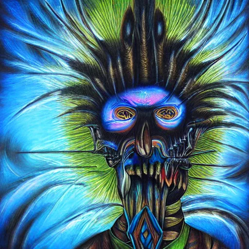 Image similar to misanthropy, the hate for people, airbrush art, shamanic dmt art, by basuki abdullah