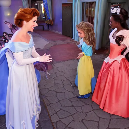 Image similar to a disney princess meeting