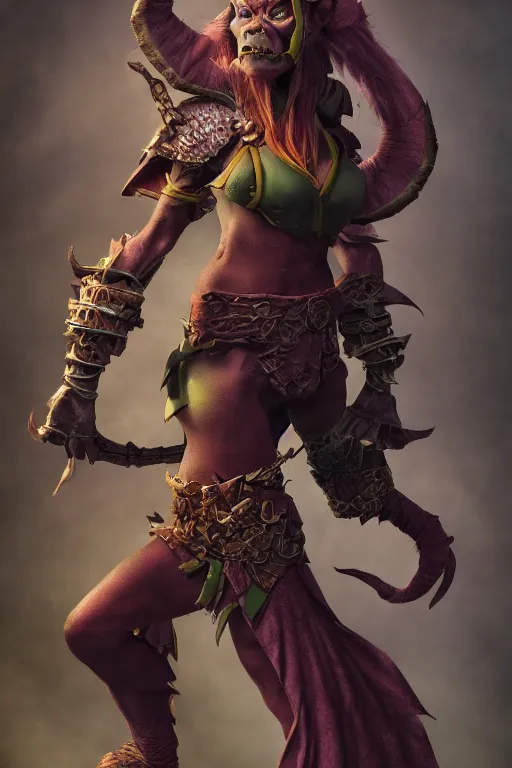 Image similar to a female DND goblin, high resolution film still, 8k, HDR colors, cosplay, studio lighting