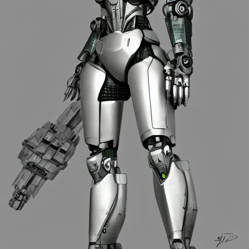 AI Art Generator: anime girl in scifi power armor