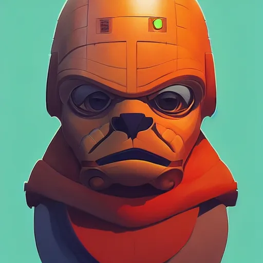 Image similar to face icon stylized minimalist star wars : episode v - the empire strikes back 1 9 8 0, loftis, cory behance hd by jesper ejsing, by rhads, makoto shinkai and lois van baarle, ilya kuvshinov, rossdraws global illumination