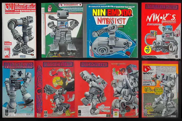 Prompt: Nintendo Entertainment System Robot Armor for kids, 1986