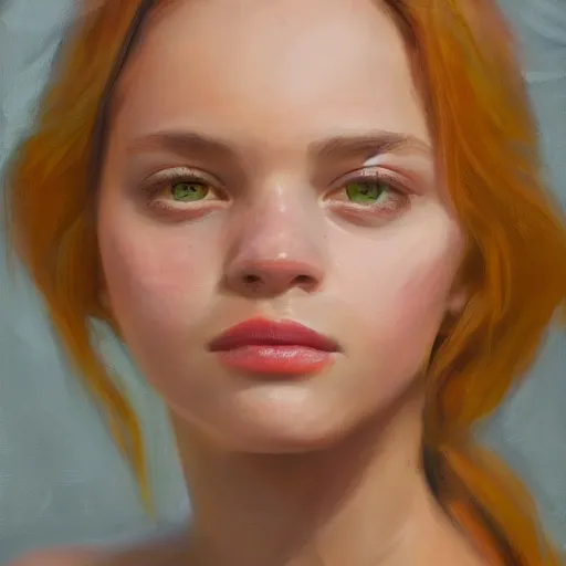 Prompt: a portrait, oil painting, pale colors, high detail, 8 k, wide angle, trending on artstation,