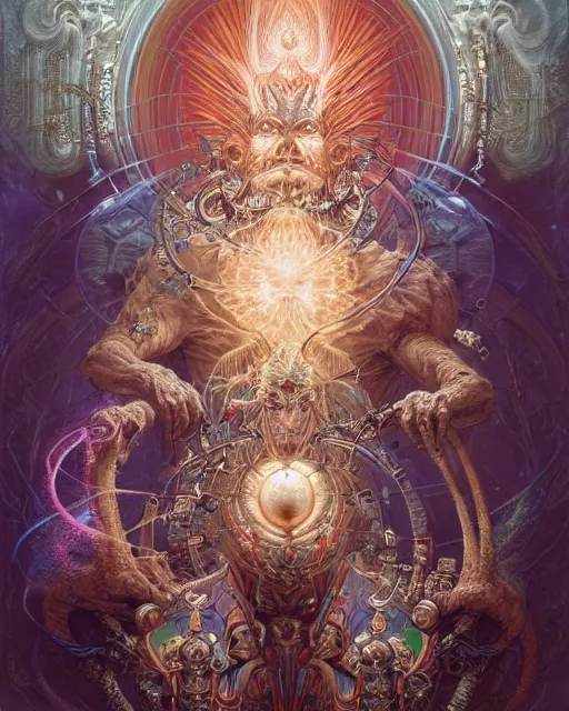 Prompt: a portrait of the hierophant, fantasy portrait made of fractals, ultra realistic, wide angle, intricate details, the fifth element artifacts, highly detailed by peter mohrbacher, hajime sorayama, wayne barlowe, boris vallejo, aaron horkey, gaston bussiere, craig mullins