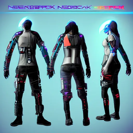 Image similar to cyberpunk character full body