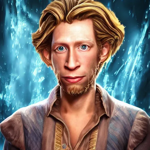 Image similar to stunning award winning hyperrealistic hdr 8 k highly detailed portrait photo of guybrush threepwood from monkey island as a real human