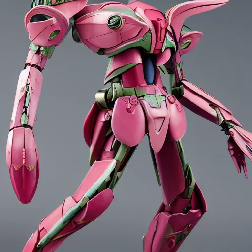 Image similar to futuristic nymphaea mecha waterlily upper body, sepals forming helmet, highly detailed, nymphaea, 8 k hd resolution, barbatos gundam with floral inlay, bandai box art, star wars, makoto kobayashi, frank gehry, raymond swanland