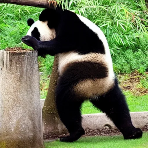 Prompt: a racist panda