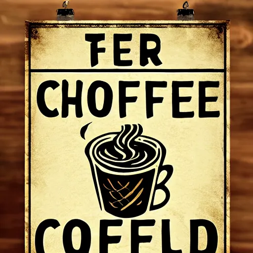 Image similar to Poster or sign for Cthulhu coffee, dark blend, course grind, cappuccino, latte