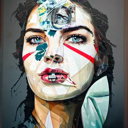 Image similar to portrait of a woman by Sandra Chevrier