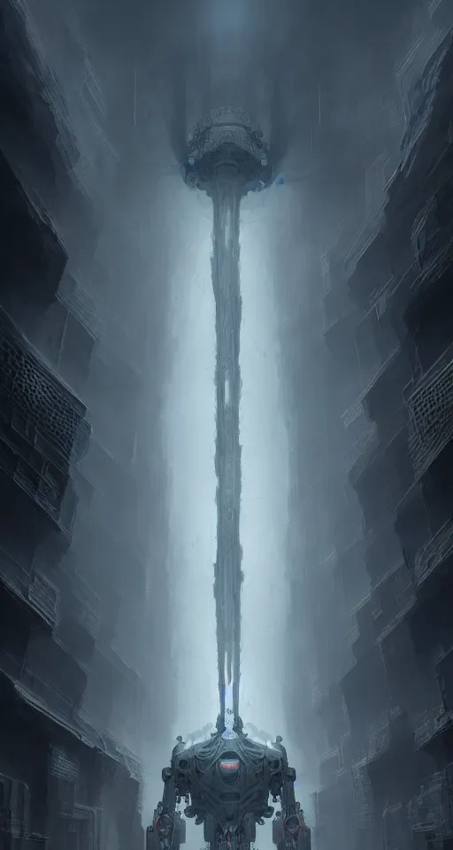 Prompt: professional concept art of a symmetrical! abstract fractal ominous floating robotic terrifying giant thing in a dark room by artgerm and greg rutkowski. an intricate, elegant, highly detailed digital painting, concept art, smooth, sharp centred focus, illustration, in the style of cam sykes, wayne barlowe, igor kieryluk.